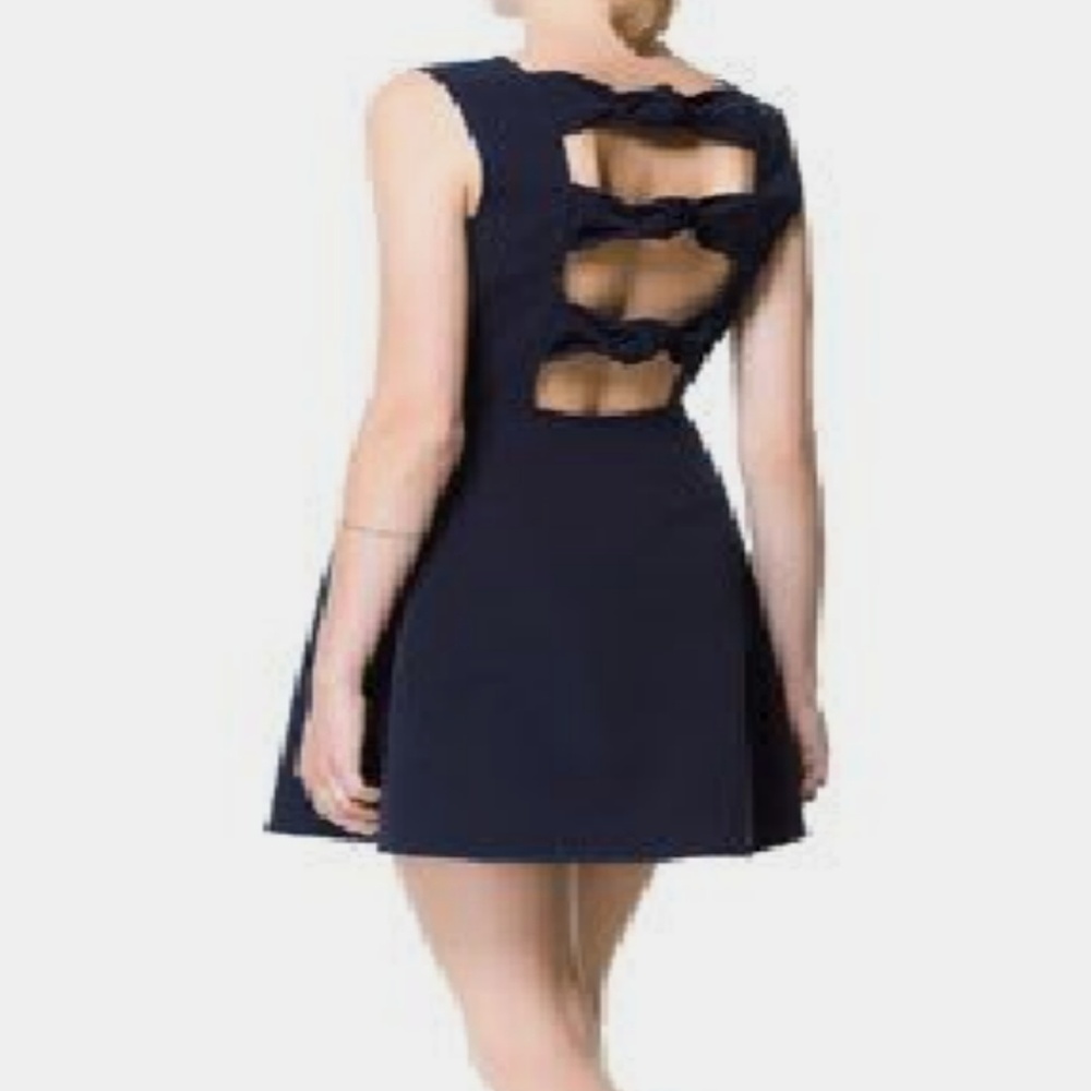 ZARA FIT AND FLARE DRESS WITH KNOTTED PANEL - Picture 3 of 8